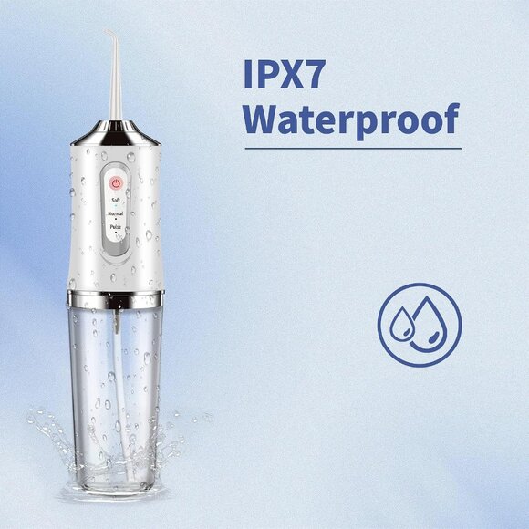 Cordless Water Dental Flosser | 3 Modes & 4 Jets | Rechargeable Teeth Cleaner - Picture 4 of 7